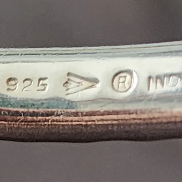 Sterling Silver Hammered Bangle Bracelet - Picture 3 of 3